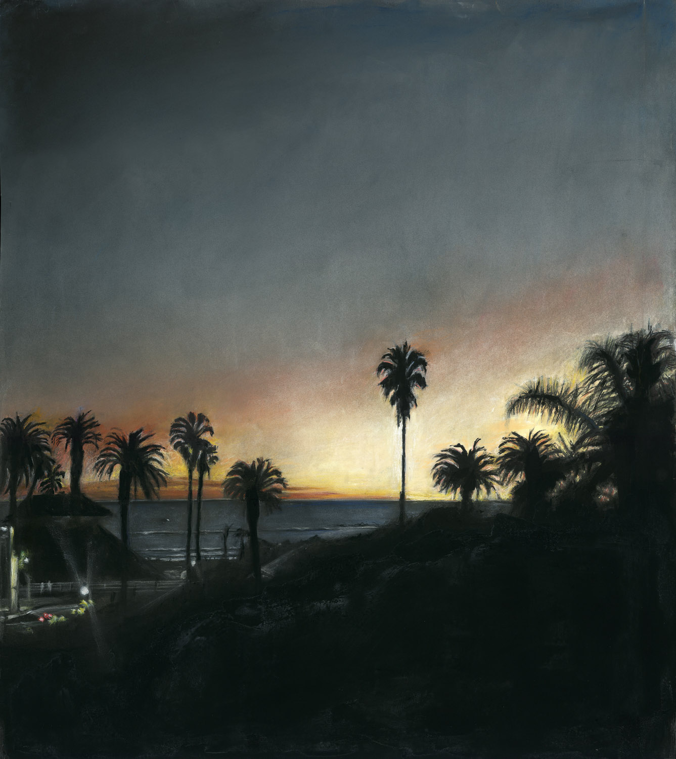 James Bass Paintings Santa Monica Sunset